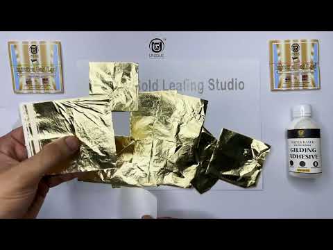 How To Use UGLS Gold Leaf 8x8 & Gilding Glue in Art & crafts, DIY, Painting, Resin - English