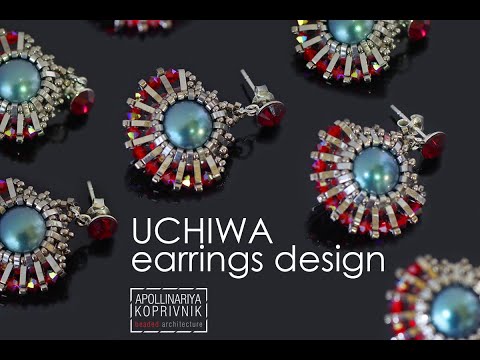 'Uchiwa' earrings free bead weaving tutorial