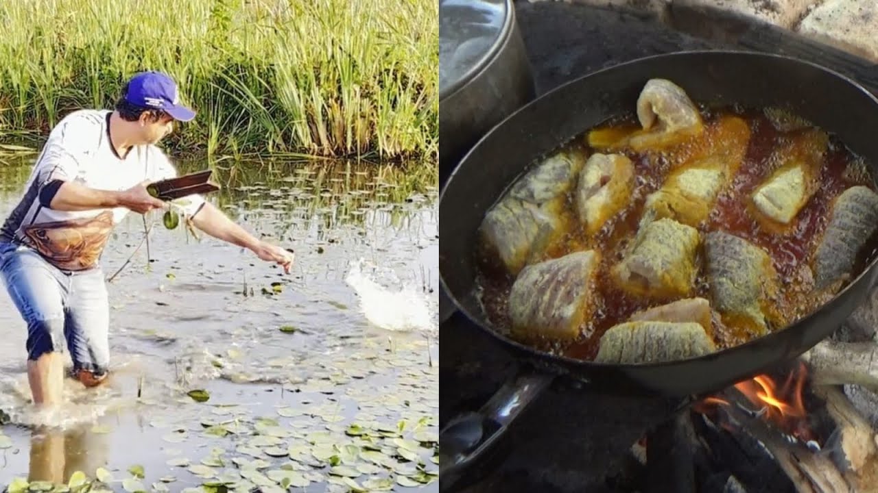Acampamento de pesca num rio que só de olhar causa arrepios