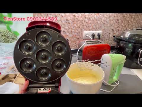 Làm bánh Donut mini dễ vô cùng 🍩 - Cong thức e review thực tế MÁY LÀM BÁNH DONUT silvercrest