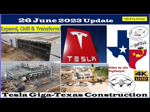 Walls Gone, W Enter Cladding & Megapack Transformer Install! 26 June 2023 Giga Texas Update(07:45AM)