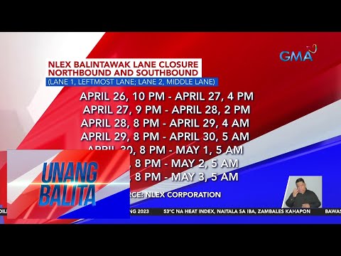 Abiso ng NLEX Corporation tungkol sa NLEX Balintawak lane closure UB