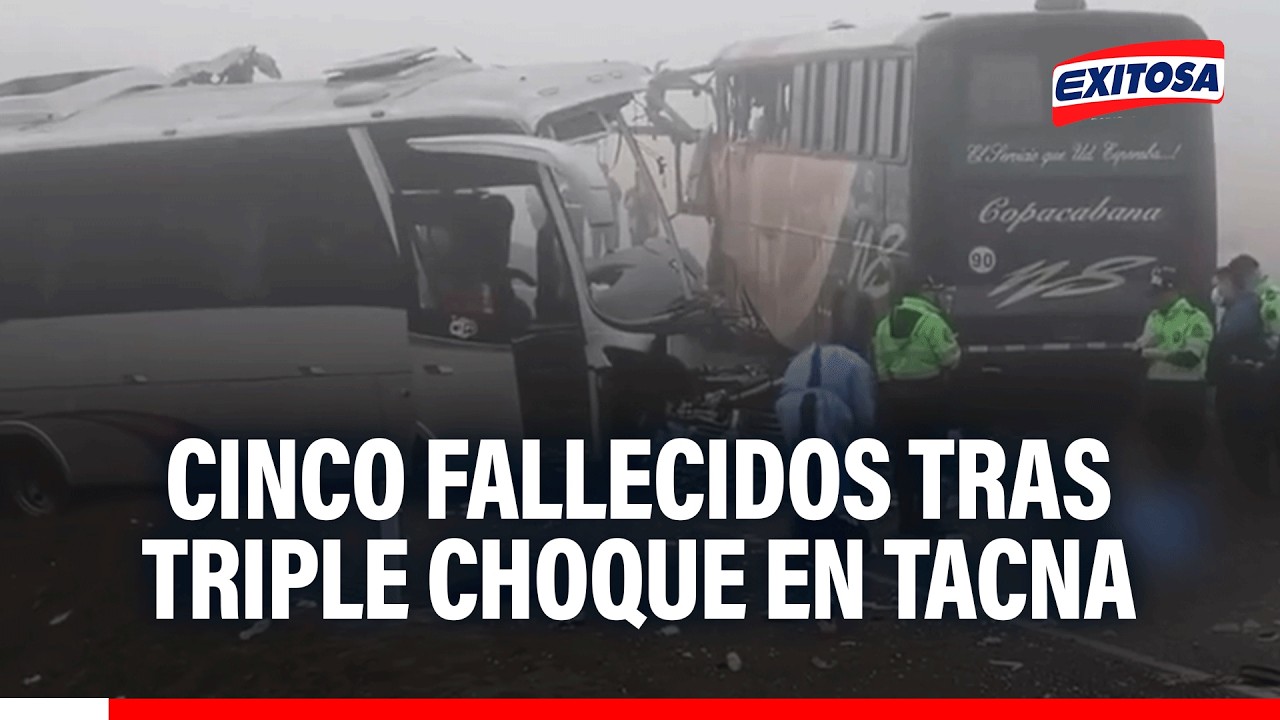 🔴🔵 Tacna: Triple choque en Carretera Panamericana deja cinco personas fallecidas