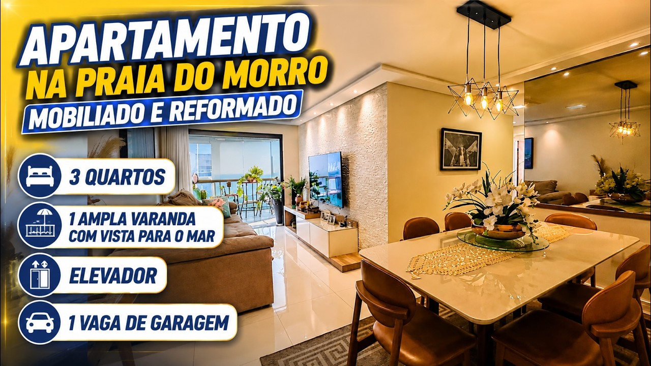 Praia do Morro mobiliado e reformado com 3 quartos