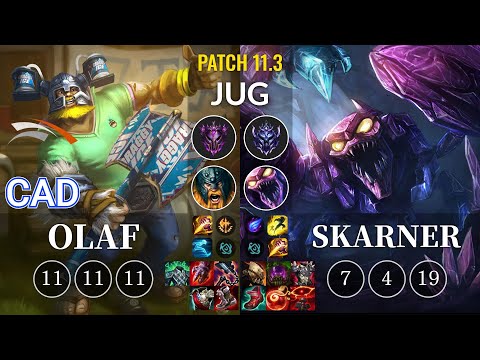 HLE CaD Olaf vs Skarner Jungle - KR Patch 11.3