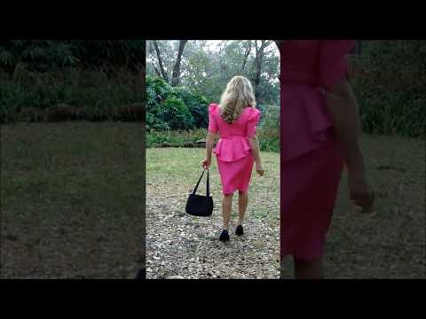 rose peplum 80s prom dress