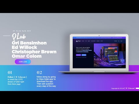 AV TECH TALKS: 04 - HOW TO USE QLAB TO ENHANCE YOUR ONLINE STREAMING (ONLINE TRAINING)