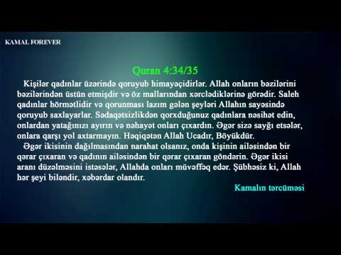 QURAN 4:34/35  Kamalın tərcüməsi  | KAMAL FOREVER |