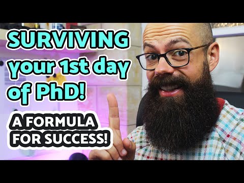 What you should do on the first day of your PhD | A formula for success!