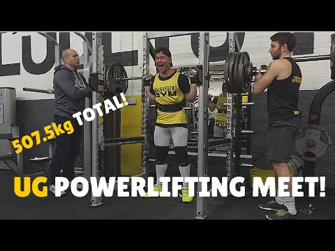 507.5kg / 1119lb Total @ 78kg Bodyweight - Underground Powerlifting Meet
