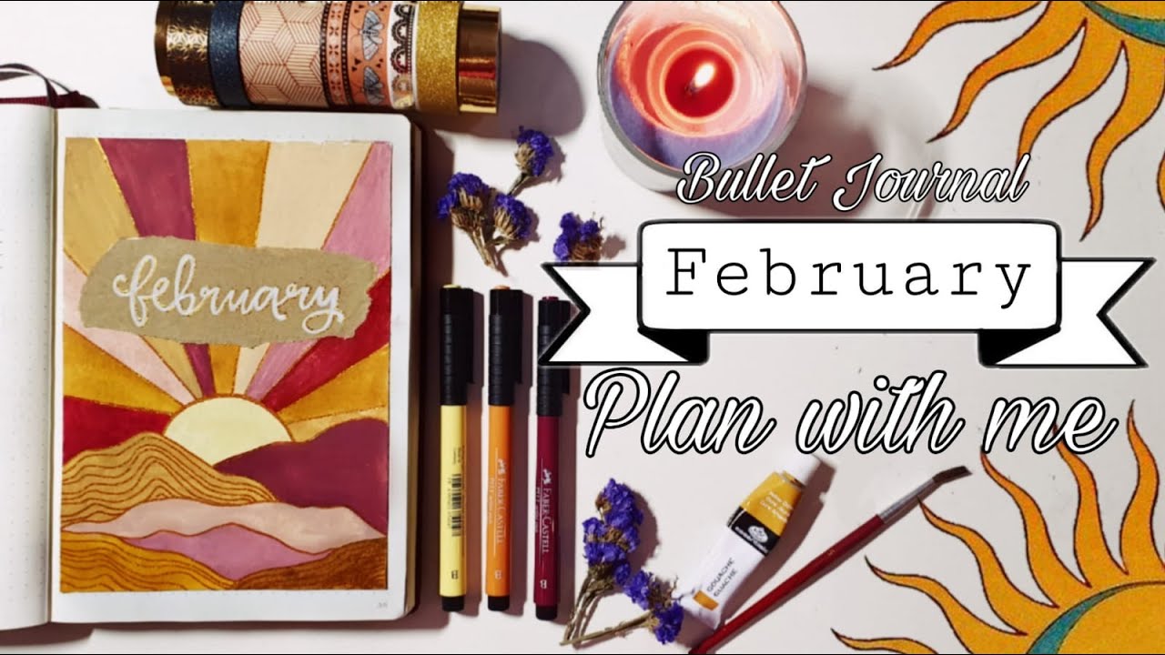 PLAN WITH ME! - February Bullet Journal + 2020 Setup and January Flip Through