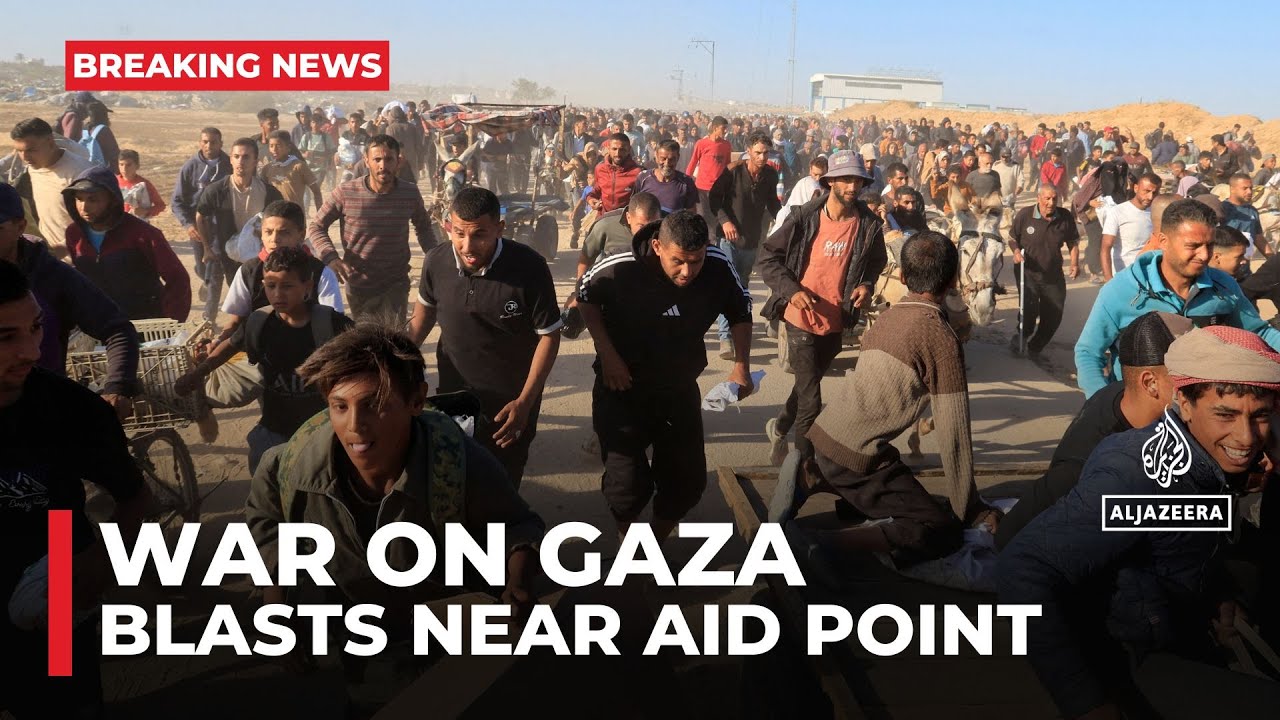 Multiple explosions near food distribution point in central Gaza