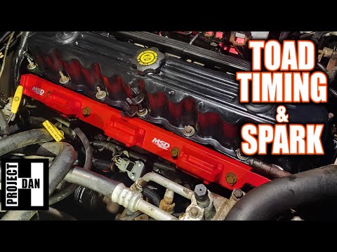 TOAD CHEROKEE XJ GETS MSD IGNITION COIL, SPARK PLUGS, CAMSHAFT SYNCHRONIZER & SENSOR, TIMING RESET!