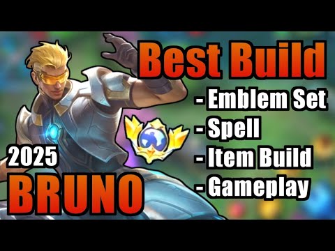 BRUNO BEST BUILD 2025 | TOP 1 GLOBAL BRUNO BUILD | BRUNO MOBILE LEGENDS | MLBB
