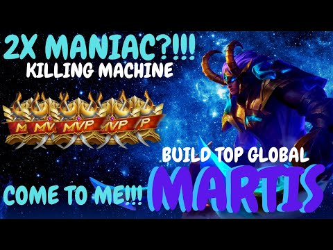 2X MANIAC?!!! MARTIS IS BROKEN WITH THIS BUILD - BUILD TOP GLOBAL MARTIS 2022 By ICEwolfXi ~MLBB