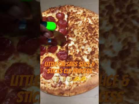 Little Caesars Pepperoni Slice & Sticks Cut Process 🍞🍞🧀🧀