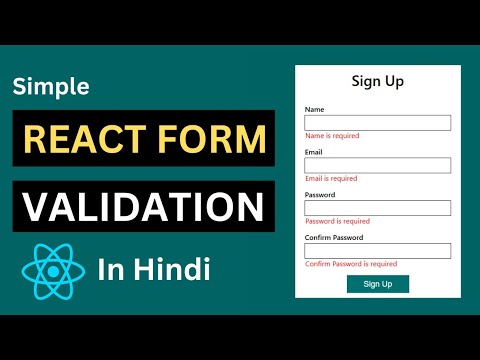 Form Validation In React Js React Form Validation React Js Signup Form React Js Project
