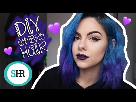 How To: DIY OMBRE HAIR in Blue & Purple!