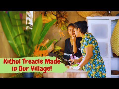 Sweet & Easy ☕ Tea Time Delicacies in my Village- Kithul Treacle🍯|4k| Moon Goddess's🌛 Golden Nectar✨