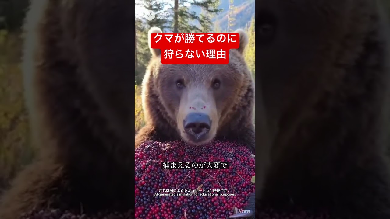 クマはなぜシカを狩らない？勝てるのにやらない理由🐻