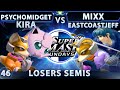 SSS 46 Psychomidget Kira Red Vs Mixx EastCoastJeff Blue SSBM Losers Semis Smash Melee