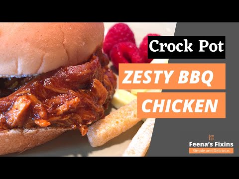 Crock Pot Zesty BBQ Chicken |Simple slow cooker meal!