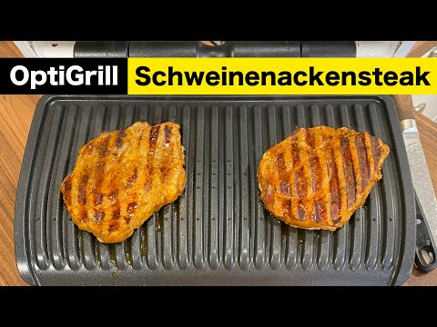 Pork neck steak in the Tefal OptiGrill