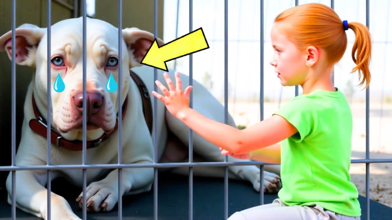 Sick Pit Bull Was About To Be Euthanized, Then a Girl Approaches Him And Does Something Astonishing!