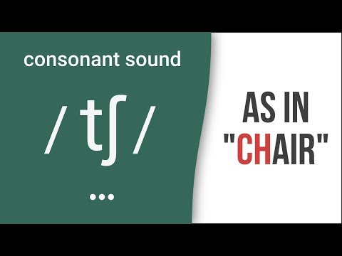 Consonant Sound / tʃ / as in "chair" – American English Pronunciation