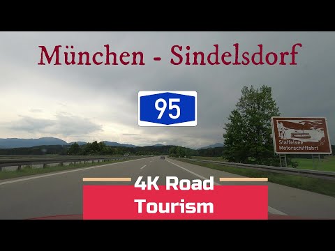 Driving Germany: A95 München - Sindelsdorf - 4K drive on a nice german motorway