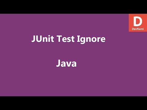 Java JUnit Ignore Test