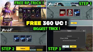 Bgmi Free 360 UC 😱 Get Free Royal Pass In Bgmi | Bgmi Free Royal Pass Kaise Le | Free Rp Uc Trick