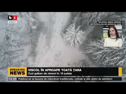 COD GALBEN DE NINSORI ÎN 16 JUDEȚE - VISCOL ÎN APROAPE TOATĂ ȚARA_Stiri B1_18 dec 2021