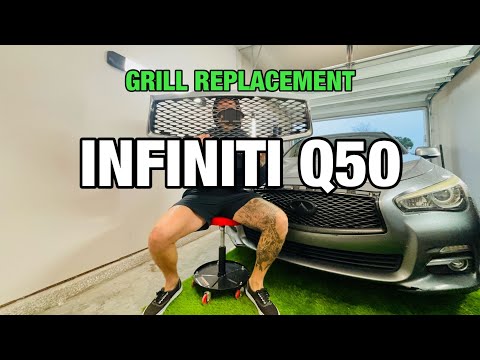 INFINITI Q50 GRILL REPLACEMENT + bumper removal