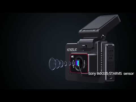 Kingslim D4 4K Dual Dash Cam with Built-in WiFi GPS