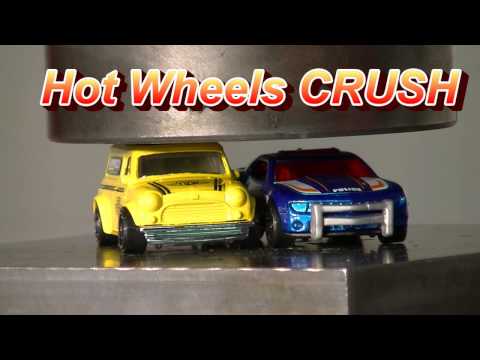 Hot Wheels vs Hydraulic Press 2 Cars at Once    -    Does it CRUSH