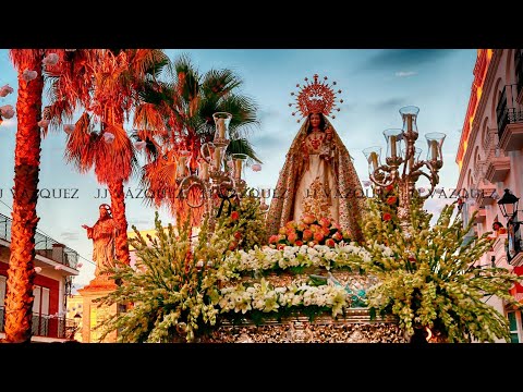 Procesion de la virgen de la Hermosa Patrona de Fuente de Cantos.