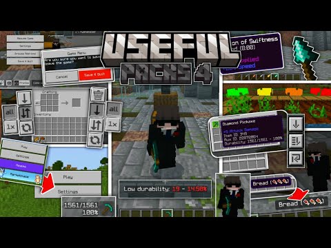 These 15 USEFUL Packs IMPROVE Minecraft Bedrock! (Better MCPE!)