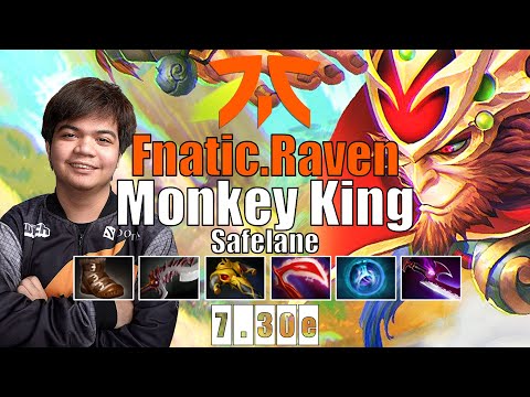 Monkey King Safelane | Fnatic.Raven | 14 KILLS INSANE DAMAGE BUILD | 7.30e Gameplay Highlights