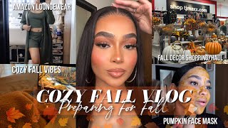 COZY FALL VLOG 🍂☕️  Preparing For Fall + Fall Decor Shopping + Cozy Amazon Clothing Haul + More!