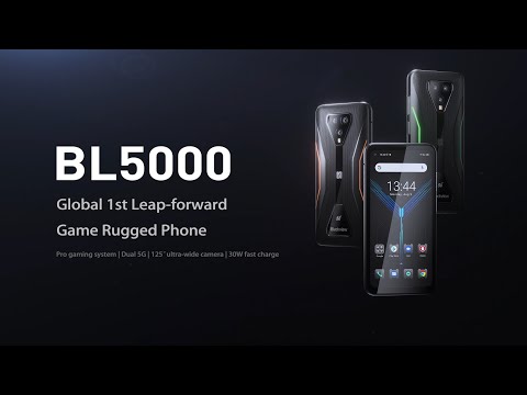 Blackview BL5000 5G 8 / 128GB Dviejų SIM kortelių išmanusis telefonas, juoda ir žalia (BL5000-GN / BV) video