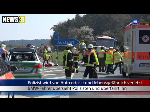 21.04.2017 (BA) Schweres Unglück: Polizist wird von Auto erfasst und lebensgefährlich verletzt