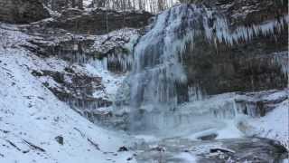 preview picture of video 'Tiffany Falls -  Hamilton The City of Waterfalls - The Waterfall Capital of the World - Winter'