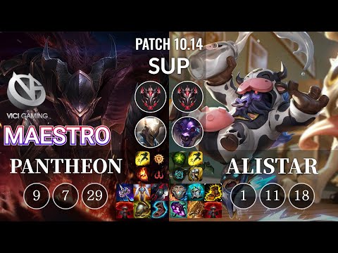 VG Maestro Pantheon vs Alistar Sup - KR Patch 10.14