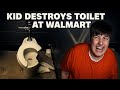 Kid Temper Tantrum Destroys Walmart Toilet Original