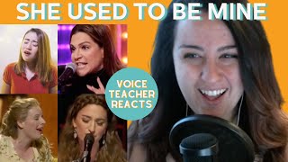 Voice Teacher Reacts | She Used To Be Mine | SARA BAREILLES, JESSIE MUELLER, MORISSETTE,  SHOSHANA B