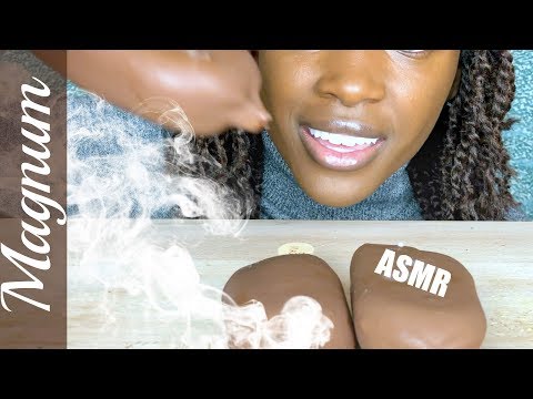 ASMR Girl Magnum Ice Cream Bars Double Cherry Truffle [Just Grubbing]