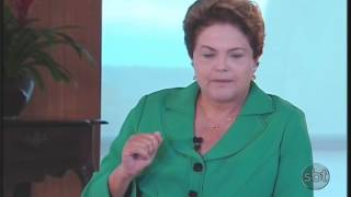 Presidente Dilma Rousseff concede entrevista exclusiva ao SBT - bloco 01