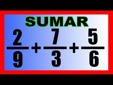 ✅👉 Suma de tres fracciones  ✅ Como sumar 3 fracciones