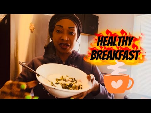 Preparing breakfast in my new home for the first time!